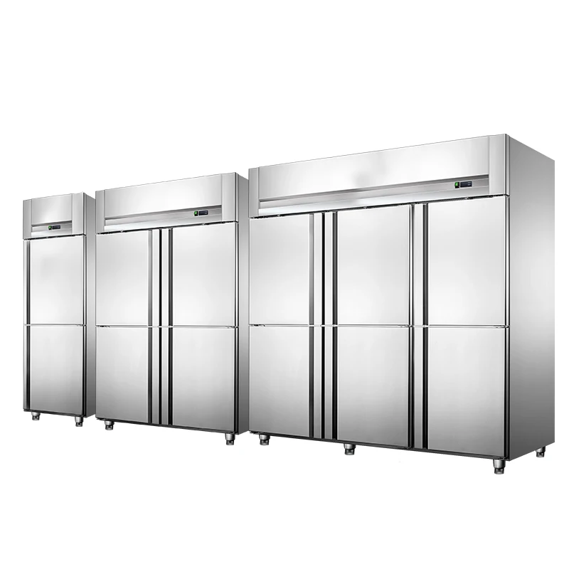 MUXUE  vertical freezer Commercial Refrigerator stainless steel commercial freezer Cold storage 6 door upright deep freezer
