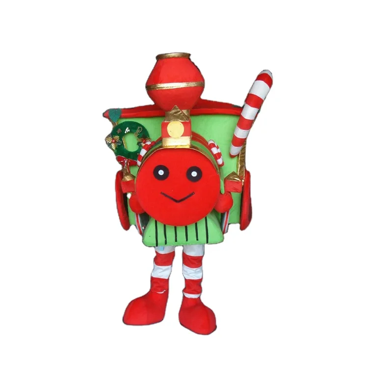 
Interesting Moveable Fancy Christmas Train Mascot Costume for Party 