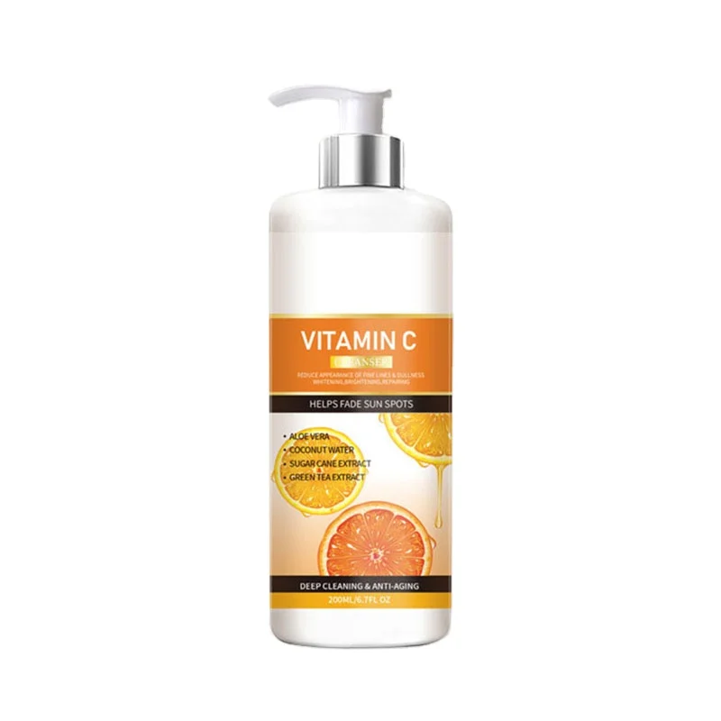 Vitamin C facial cleanser explosion VC mite-removing facial cleanser unisex OEM private customized LOGO