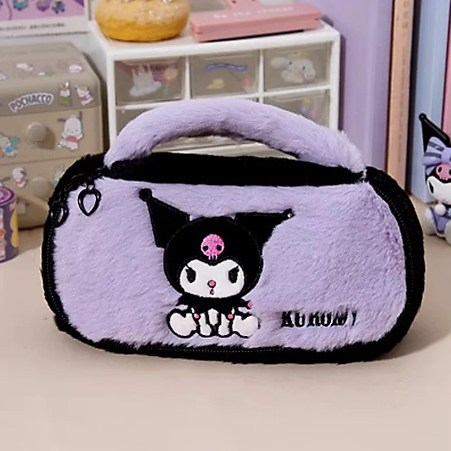Wholesale New Arrival Kuromi Pencil Case 2024 New Style Cartoon Elementary School Large Capacity Stationery Pencil Case