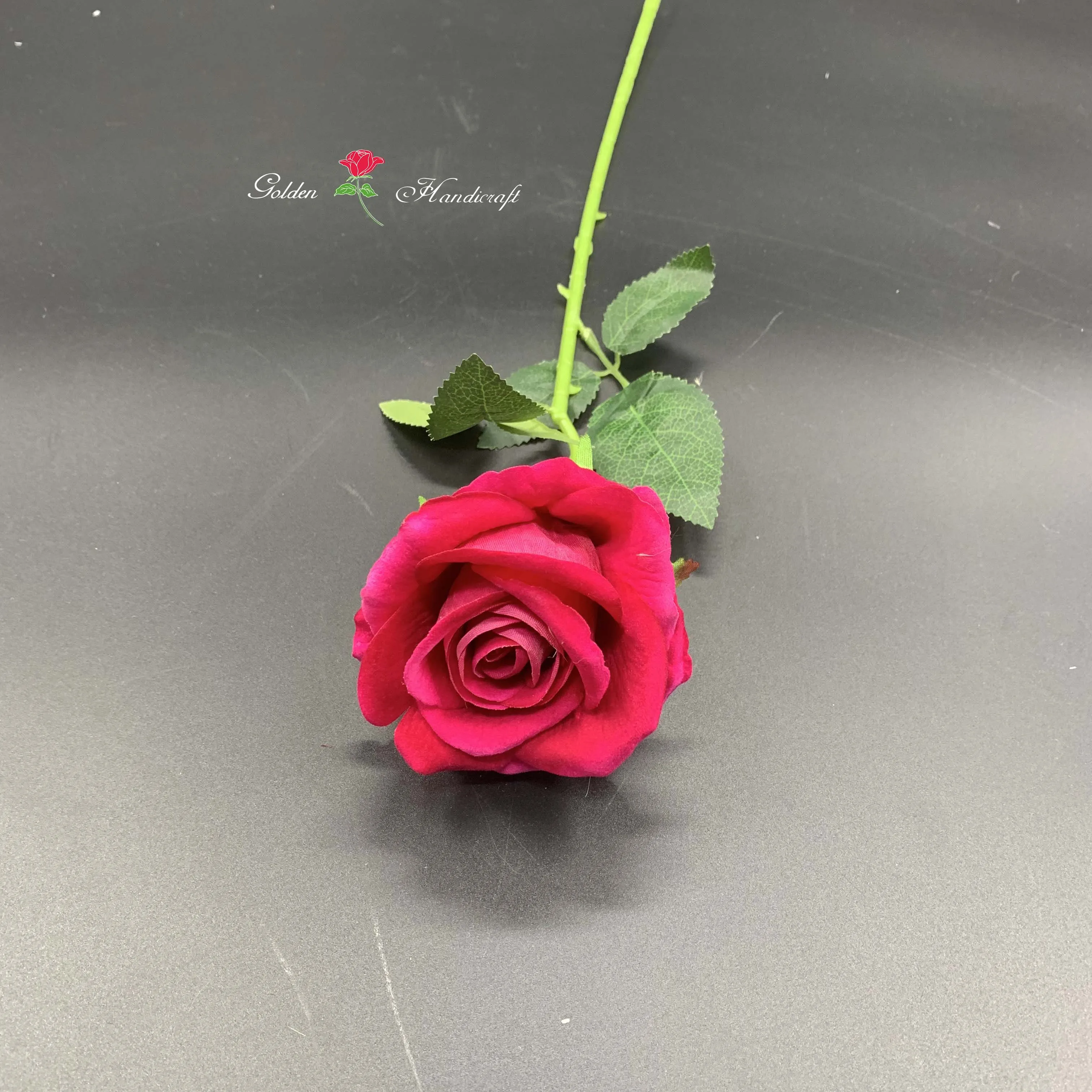 QSLH G-248 wholesale cheap roses flower single stem velvet rose artificial flower for wedding decoration
