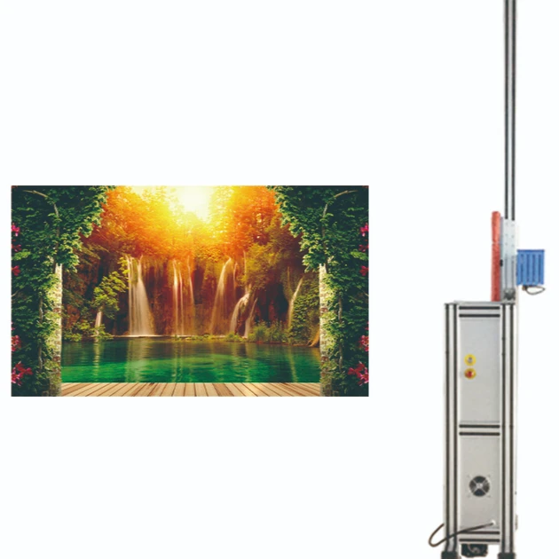 high quality vertical UV CMYKW double head wall printer 3d wall painting machine advertisement industry