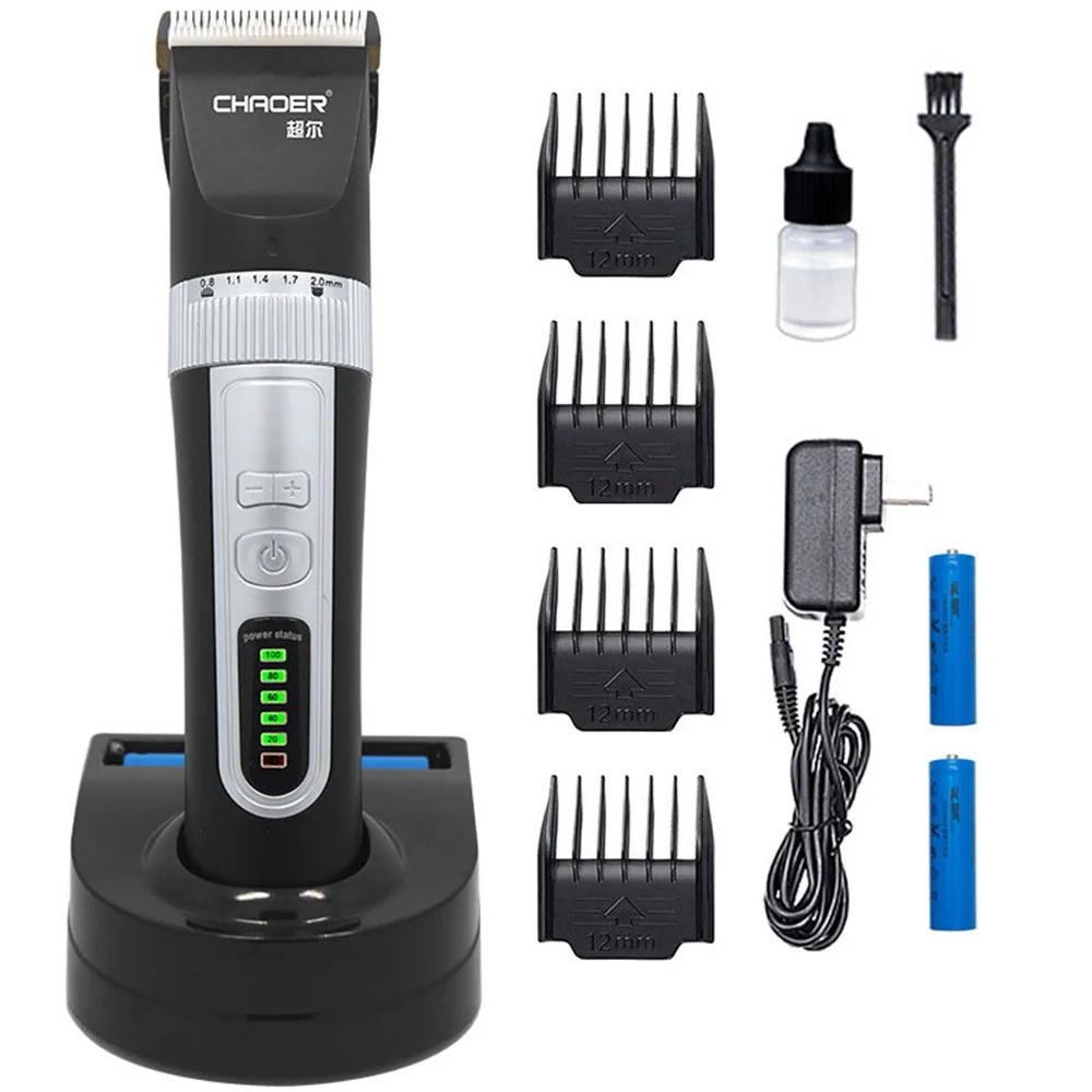 New Designed Men Barber Cordless Portable Hair Clipper Machine Professional Sustainable Electric Clipper with Charging Base