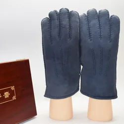 2021 wholesale custom sheep skin wool full skin sheep skin leather gloves for men and women