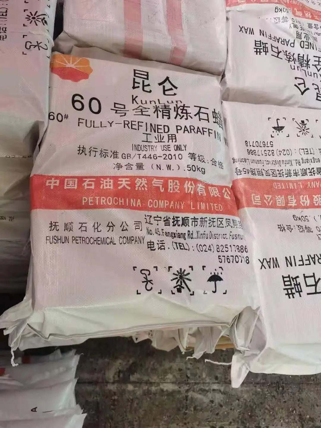 Kunlun Fully Refined Paraffin Wax 58-60 in 25 Kg Bags For Sale