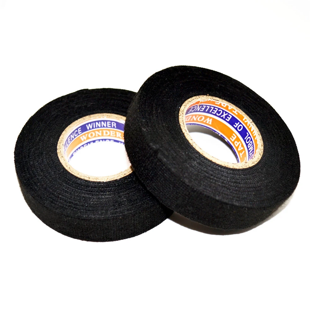 15m*19mm Dustproof Heat-resistant Wiring Harness Tape Looms Wiring Harness Cloth Fabric Tapes Adhesive Cable Protection