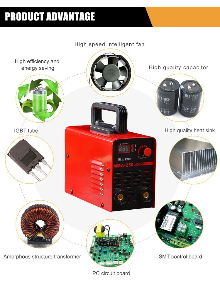 Arc Welder Inverter IGBT Arc Welding Machine DC Small Size Voltage 220 Volt 50/60HZ