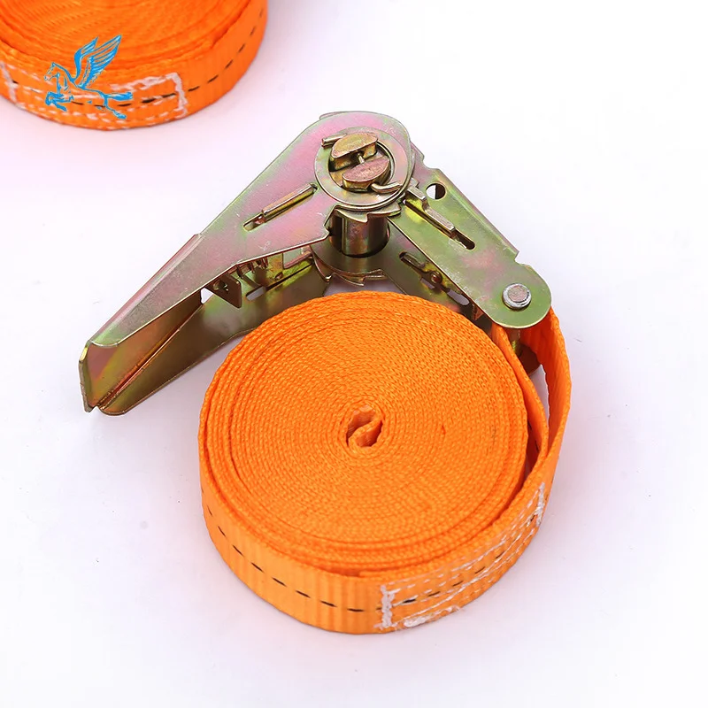 Tianma 5T 10M Cargo Control Ratchet Tie down Straps GS Certified Webbing Strap with Double J Hook End Fittings
