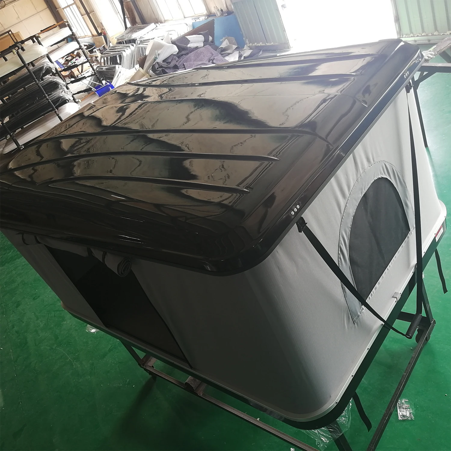 double people outdoor camping new material roof top car tent hard shell