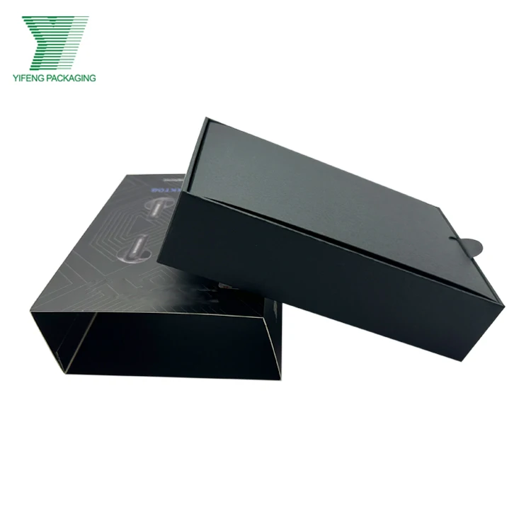 High-end Cardboard Paper Empty Eco-friendly Custom Hard paper Gift Box Electronic Accessory Earbuds Earphone Packaging Boxes