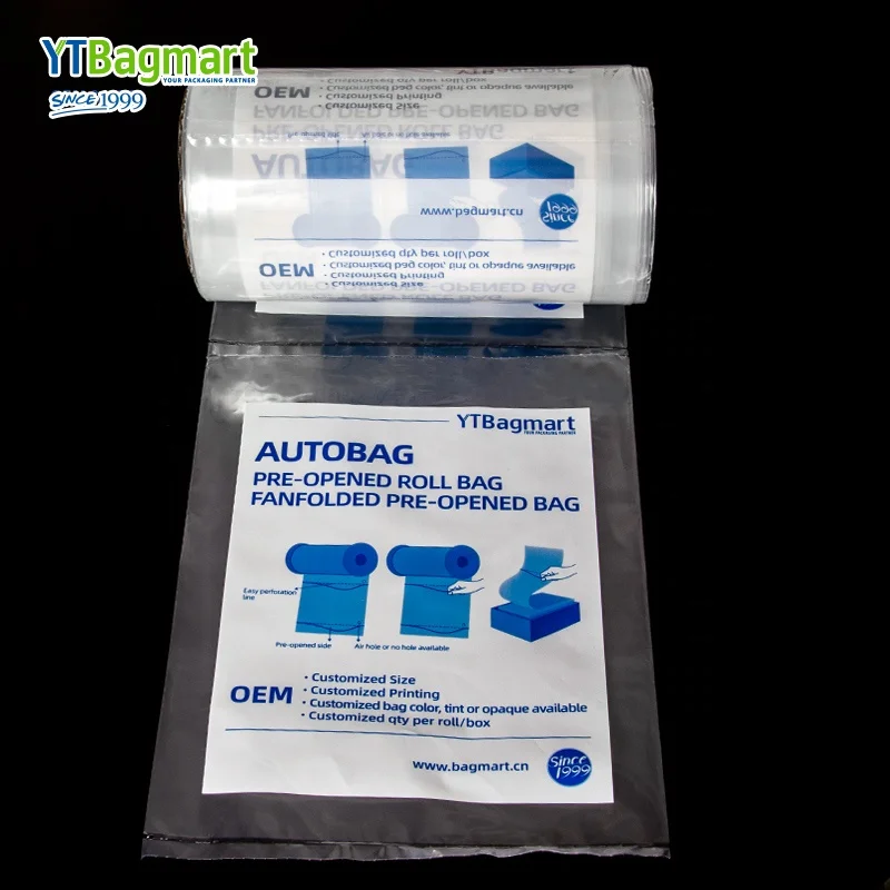 Plastic Clear Flat Food Produce Bag on Roll for Fruits Vegetable Bread Durable Food Storage Bags