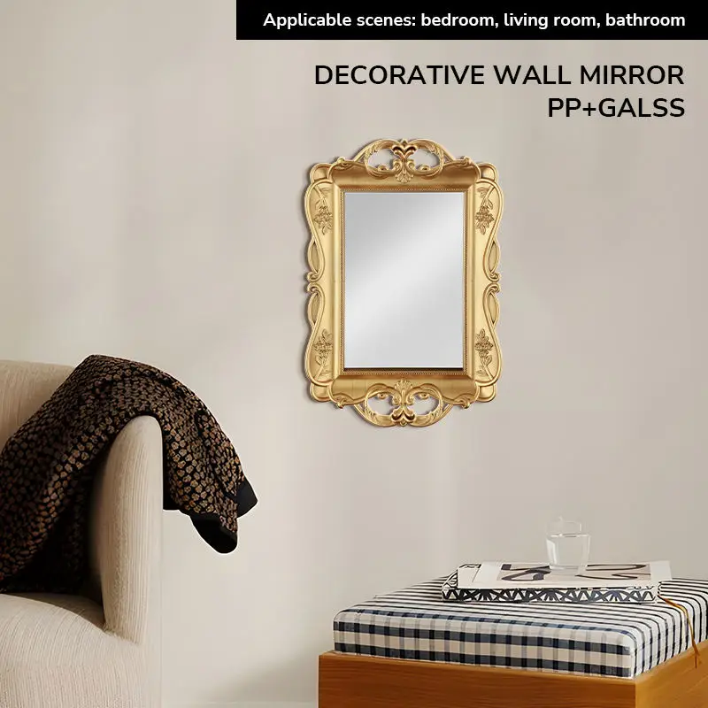 Elegant Luxury Classical French Decor Furniture Custom Design Antique Wall Decoration Aesthetic Wall Mirror