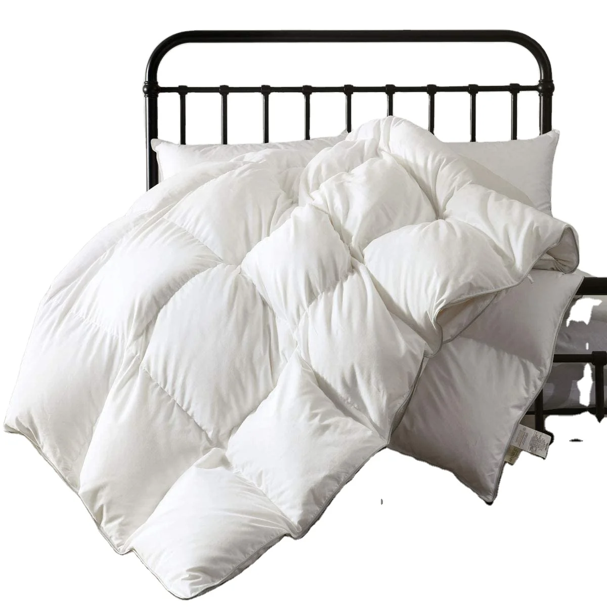 Super Luxury Queen King Size White Cotton 280T Warm Fluffy Comforter Custom Extra Thick Feather Down Duvet Edredon