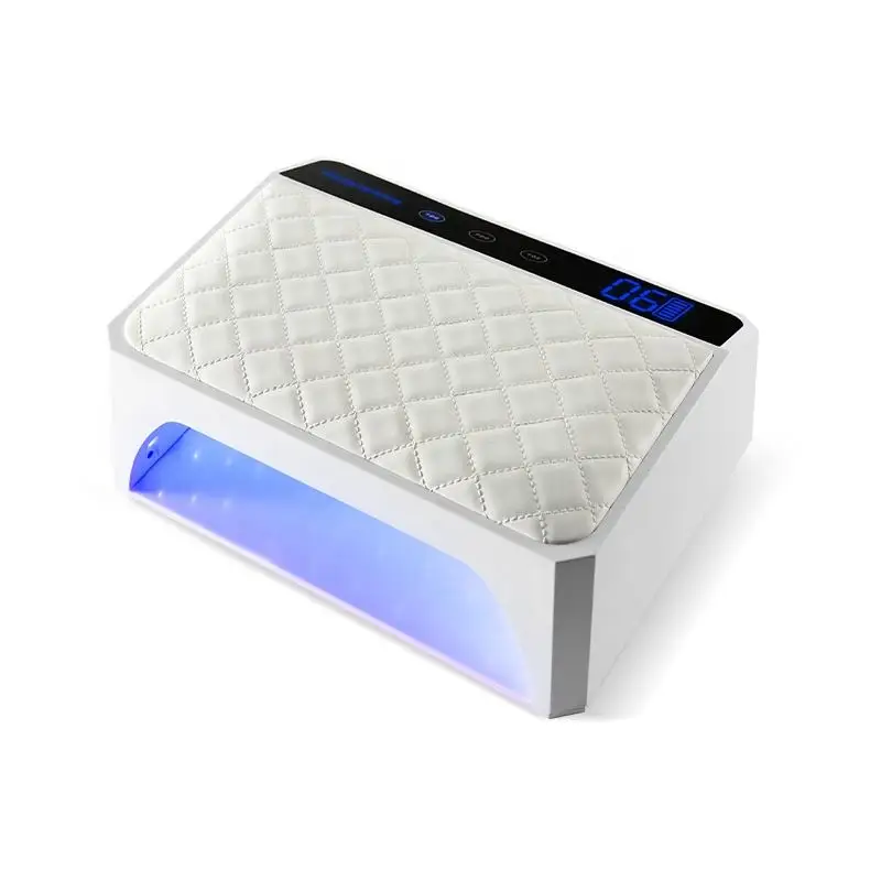 2023 New Arrival  X40 178W Rechargeable UV LED Cordless Nail Lamp with PU Hand Cushion Pillow Nail Dryer lamp