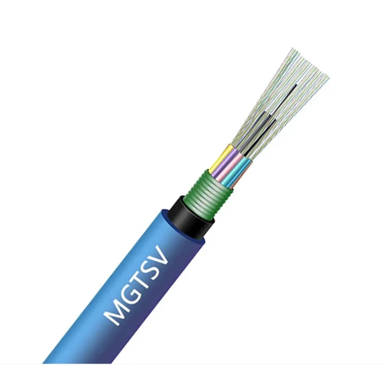 Quality Stranded Loose Tube Armored Double Jacket Mining Optical Fibre Cable Mgtsv Optical Cable For Coal Mine