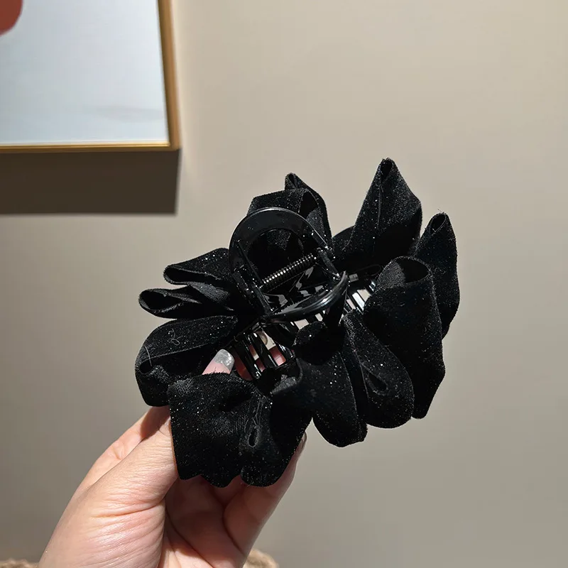 Plastic Sweet Hair Clip Large Bow Clip High Cranial Hair Clip