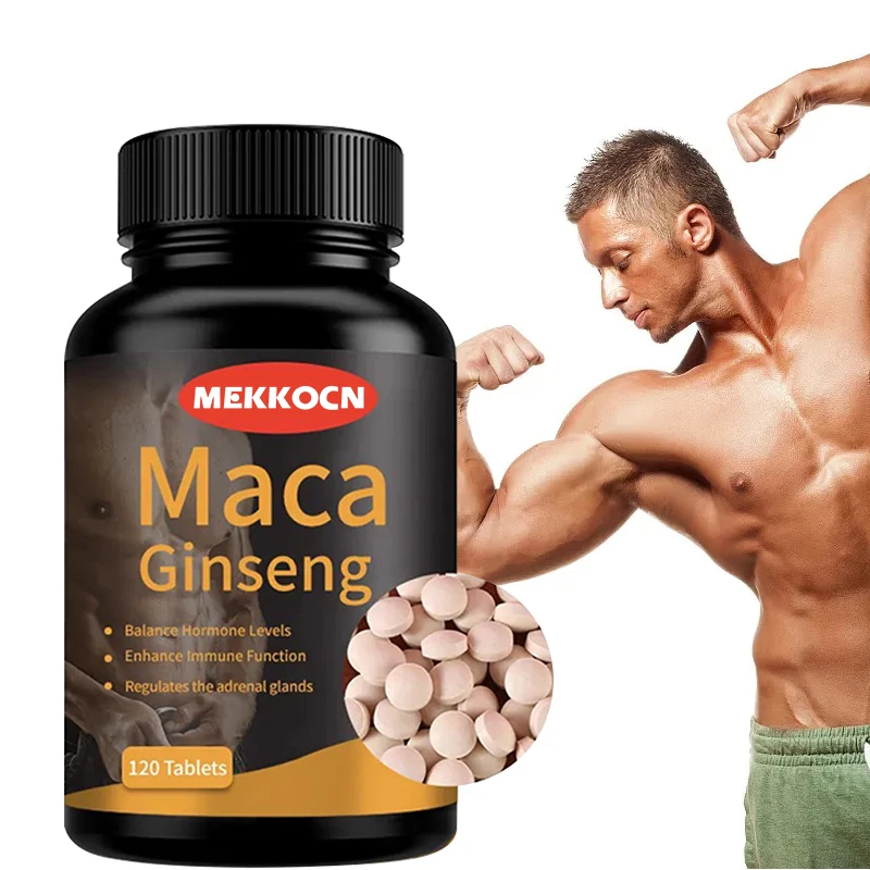 OEM/ODM power natural ginseng capsules maca root capsules with ashwagandha ginseng men supplement ginseng hard capsule