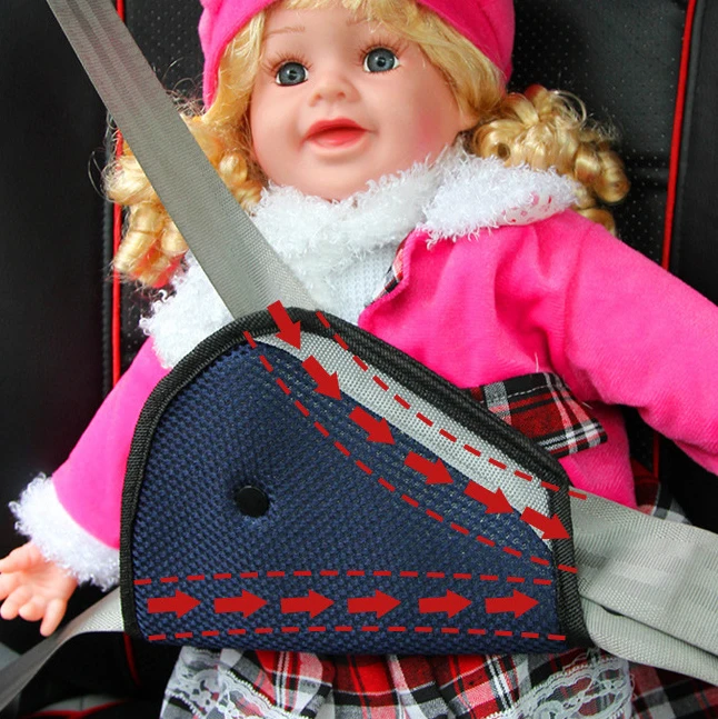 Longyang Adjuster Seat Mesh Belt for Kids Shoulder Safety Triangle Positioner for Baby Seat Belt Seatbelt Strap Clip Cover Pad