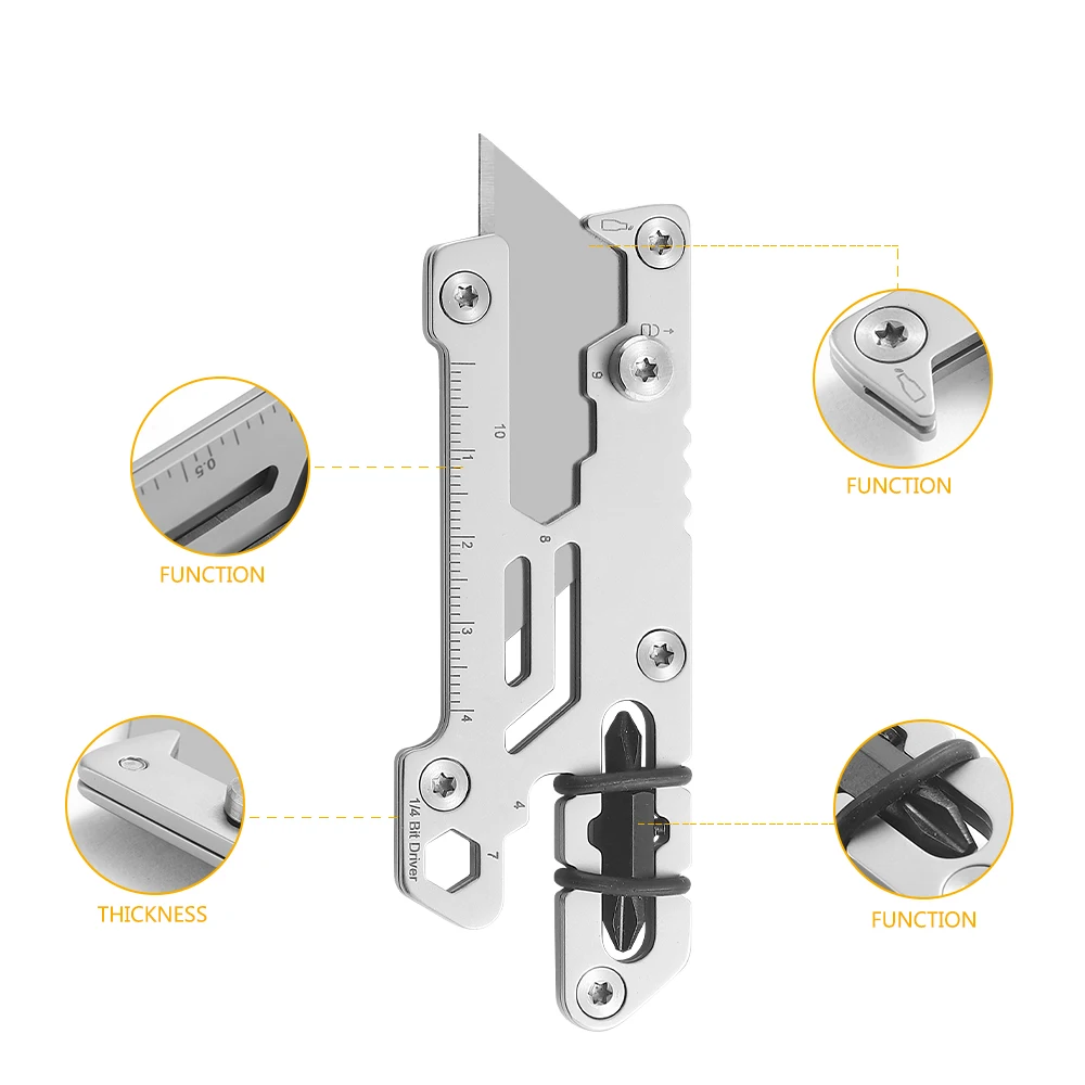 New Outdoor Fixed Blade Multifunctional Combination Tool Home EDC Tool with Safety Switch Pocket Knife