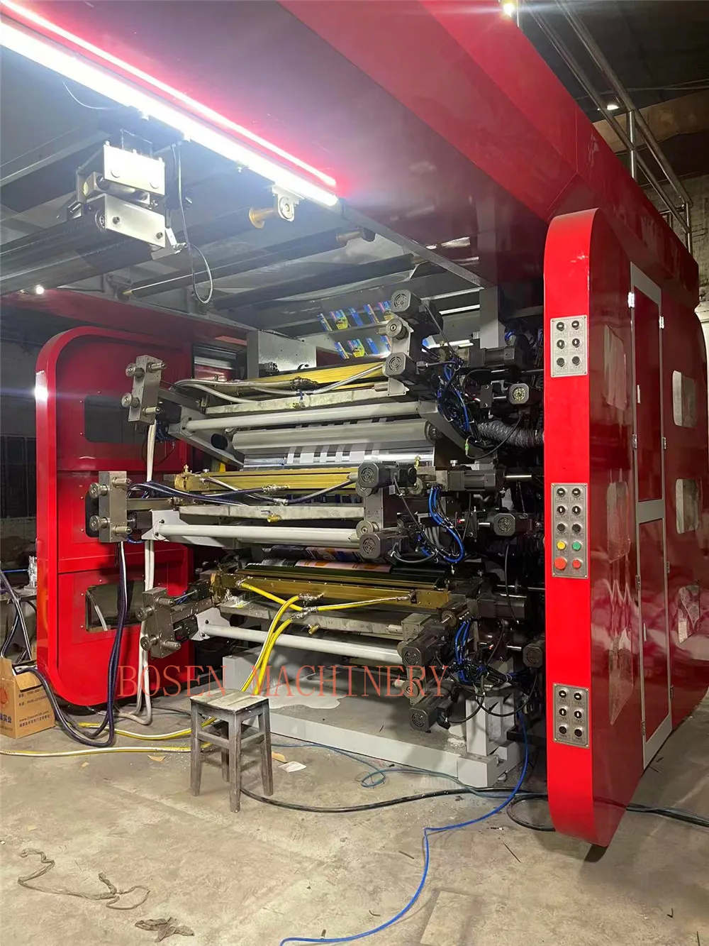 Fully Automatic CI Type 6 colors High Quality Central Drum PVC Film Flexo Printing Machine