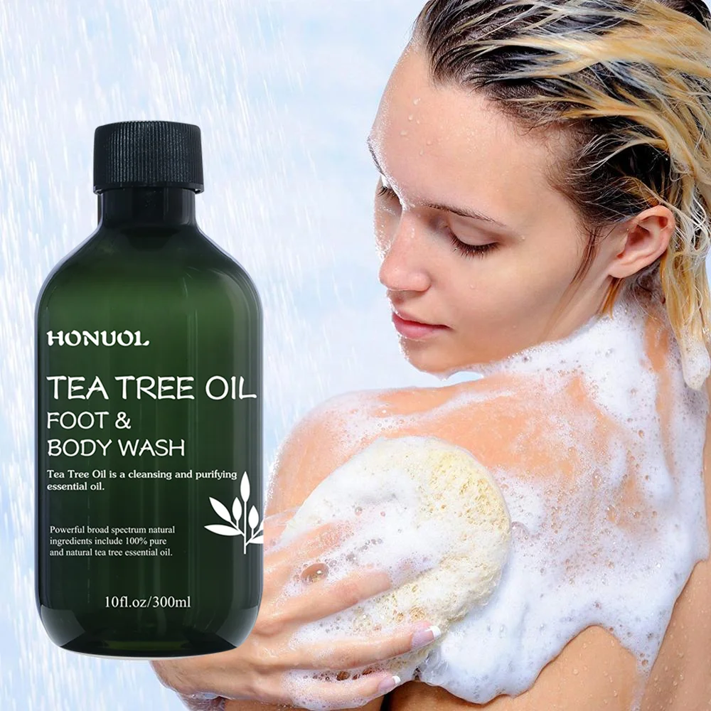 Private Label Custom Natural Tea Tree Oil Cleaning And Purifying Antifungal whitening Organic Foot And Body Wash