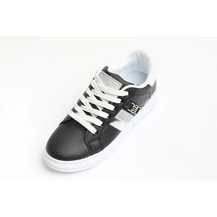 High Quality Ladies Black Sneaker Manufacture Wholesale Thick Sole Women Sneakers For Light And Not Tiring Light Running