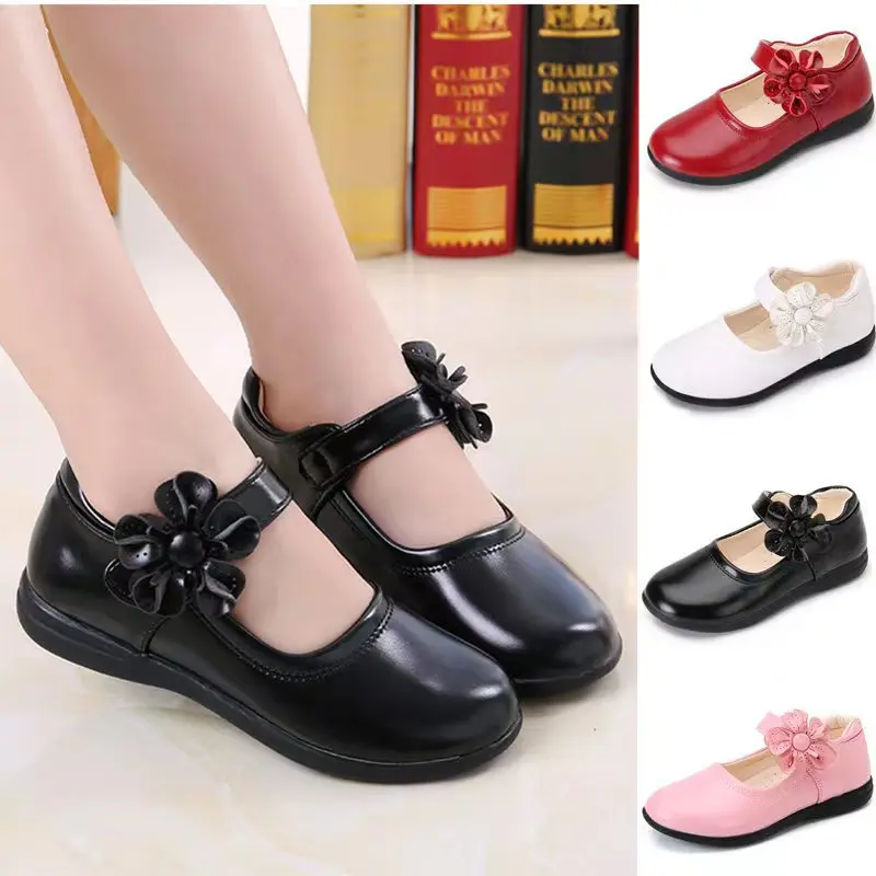 Wholesale Cheap Girl Mary Jane Shoes for Little Kids Image Fashion Kids Party Pu Leather Girls Back To School Shoes
