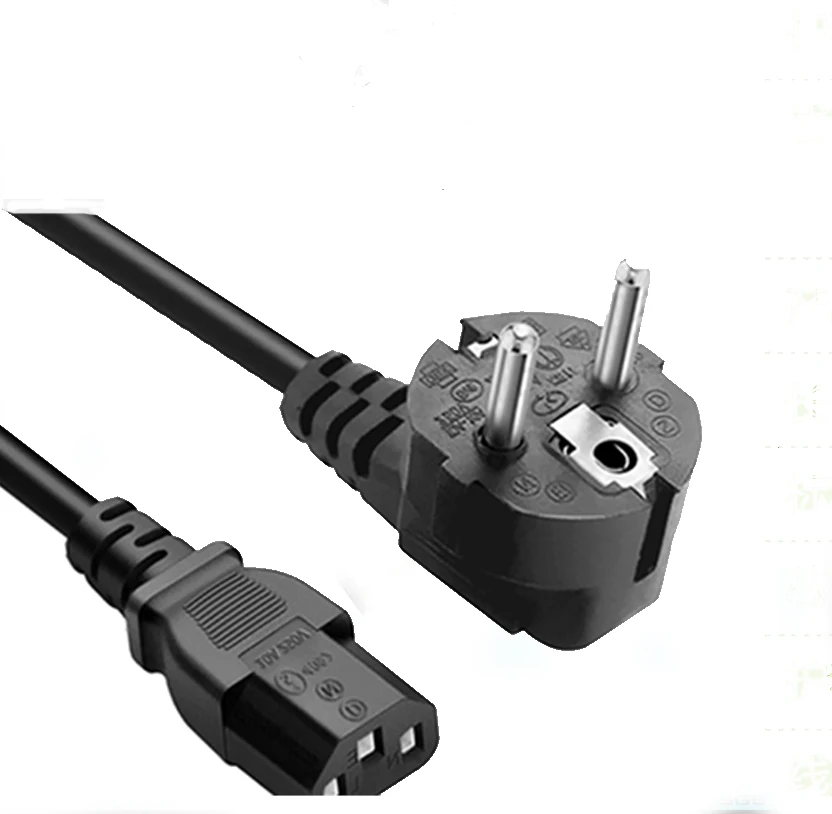 Top quality factory selling 2 pin plug european standard extension cord eu power cord cable ac eu power cable