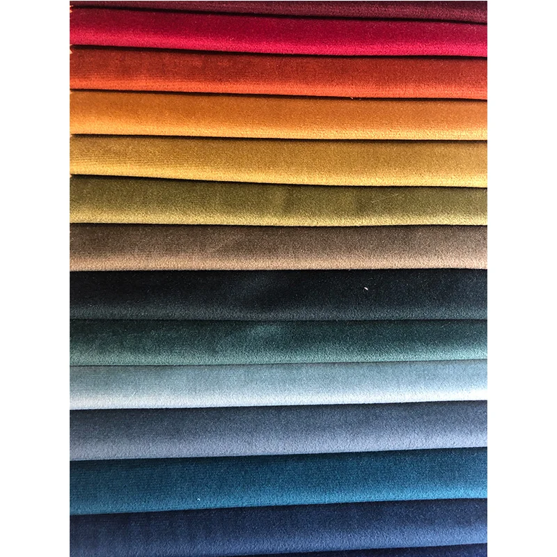 Anti pilling Velour Fabric Tissu De Canap Solid Color 100% Polyester Warp Knitted Upholstery Velvet Fabric For Sofa (1600382737164)