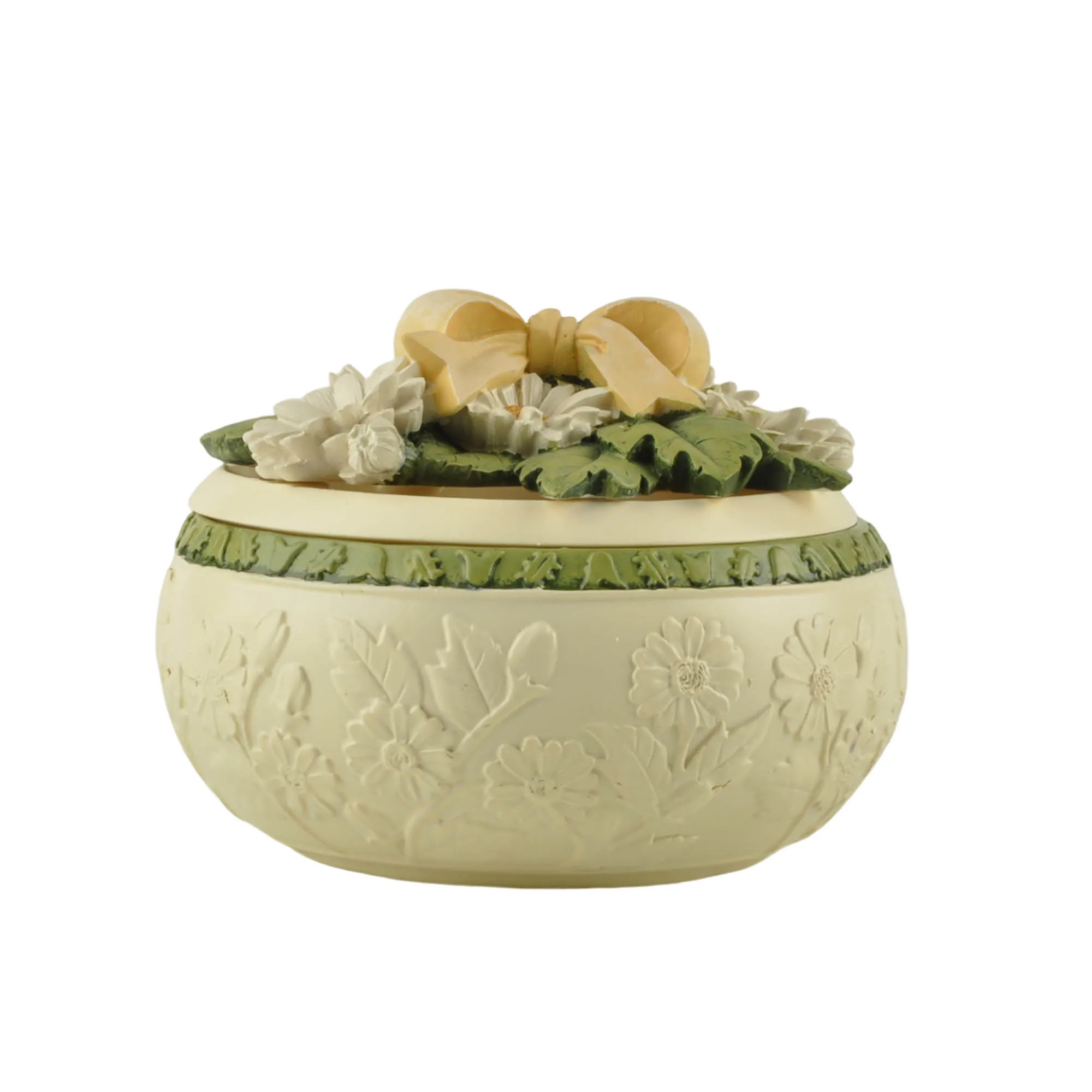 Resin Crafts Elegant Resin Daisy Trinket  Box Potpourri Box Dressing Table Storage Factory Direct Sale Gifts for Girls