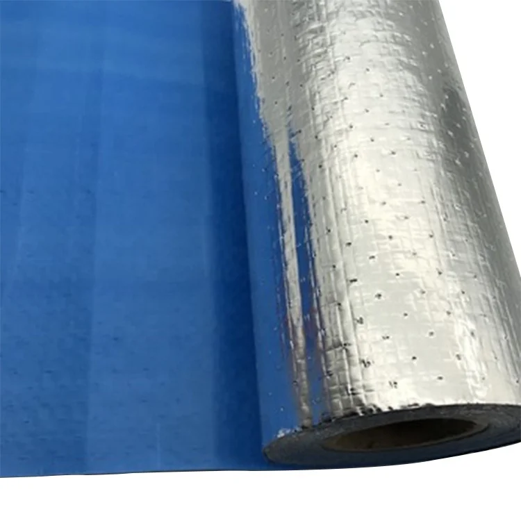 heat insulation wall wrap Australian Standard Reflective Aluminium Foil Blue PE Woven For Roof Sarking