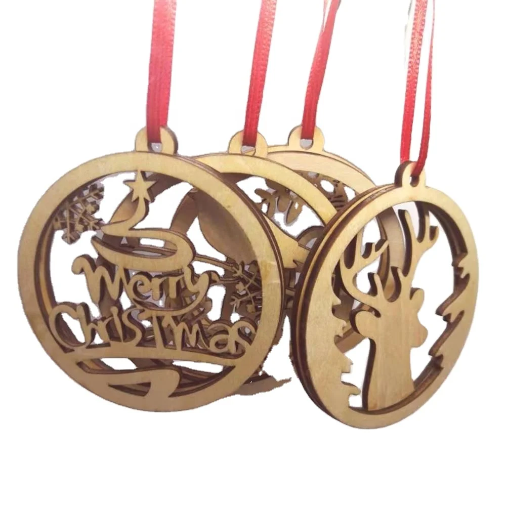 
Wooden Christmas Ornaments to Paint Blank Unfinished Wood Slices Circles for Christmas Decorations Hangers Kids Crafting 