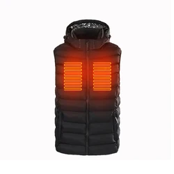 5 Heated Zone Lightweight Warm Vest USB Charger Not Include Battery With a Cap Keep Warm for Skiing
