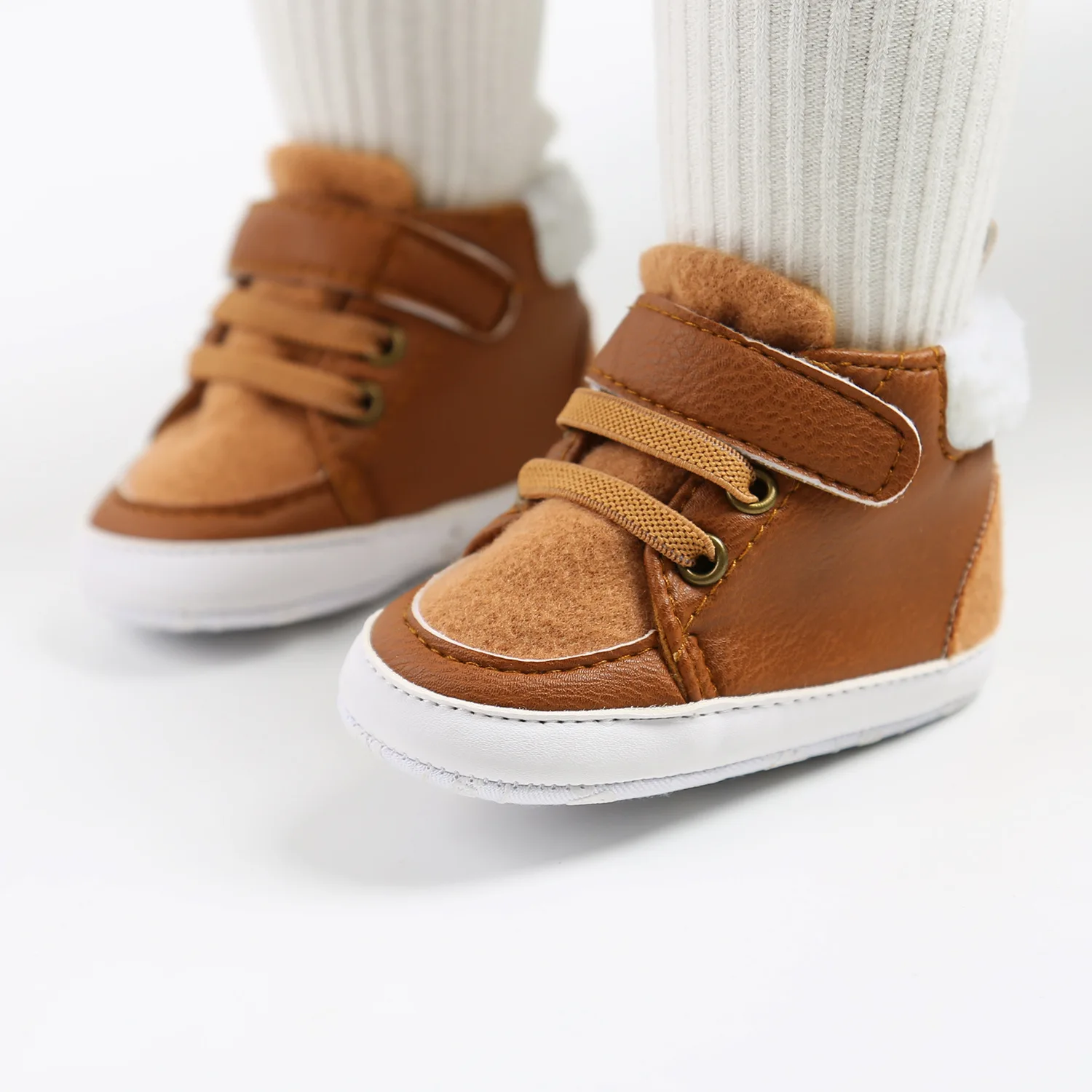 Fashion Baby Boys Winter Sneakers Leather Sports Infant Soft Shoes First Walker Shoes First Walkers For 0-12month