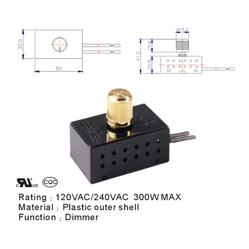 ZE-03A 60 Вт до 300 120/240VAC встроенный туман солевая лампа настольная шнур диммер контроллер