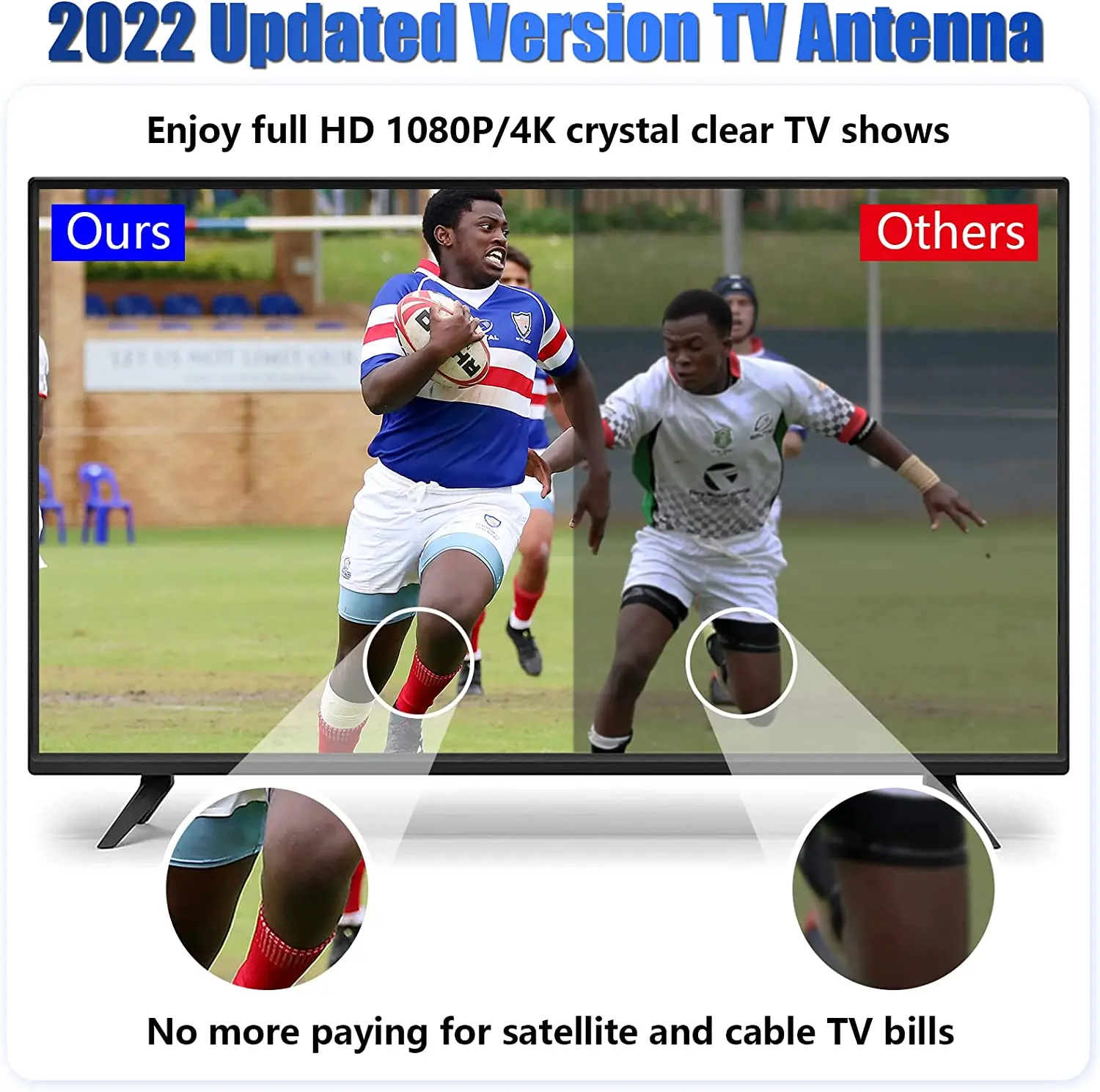 Marine RV Caravan Camping Outdoor Max OEM Mold Connector Cable Pattern BIO Origin Radiation Type VHF High Performance TV Antenna