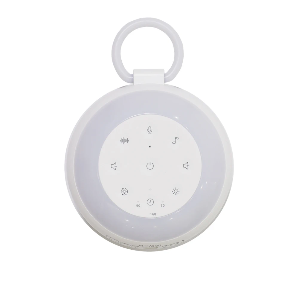 Customized Mini ABS electric portable indoor white sound machine with LED night light