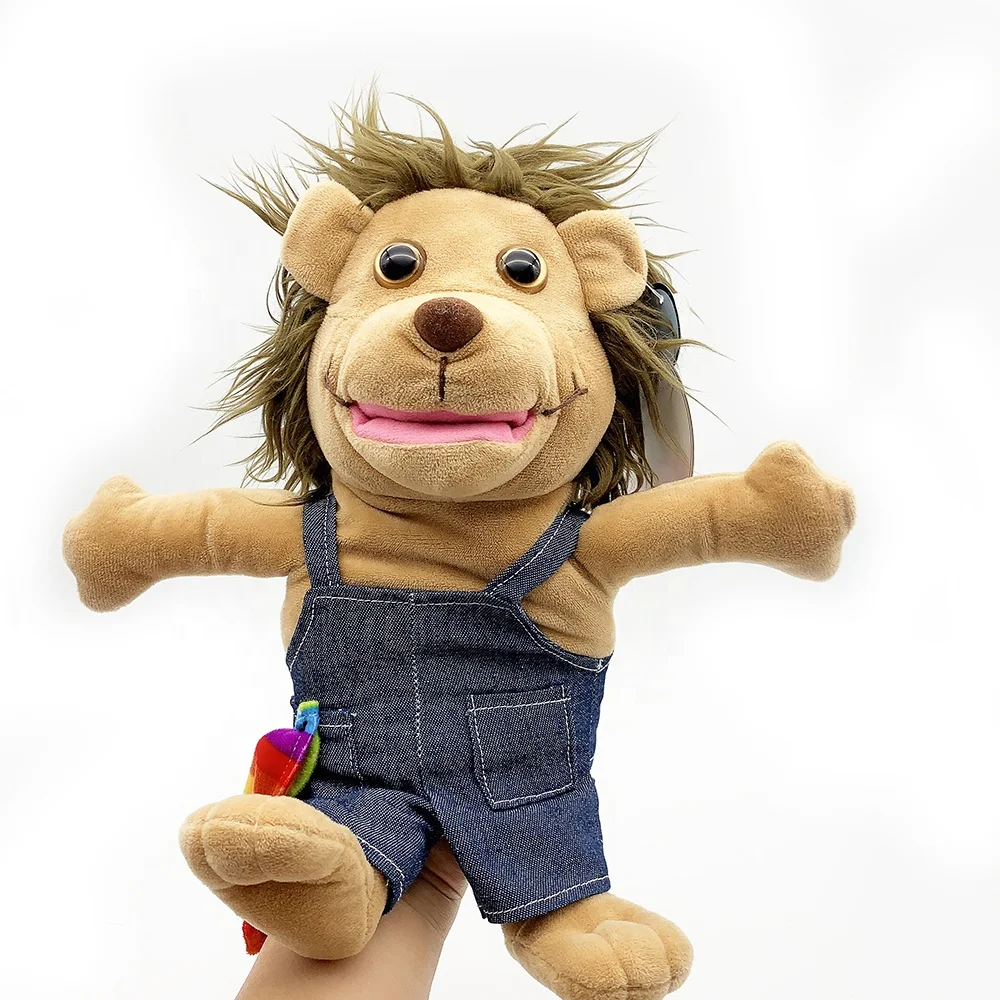 Professional hand puppets plush animal doll bear marmot toy stuffed baby toy cute brown bear hand puppet