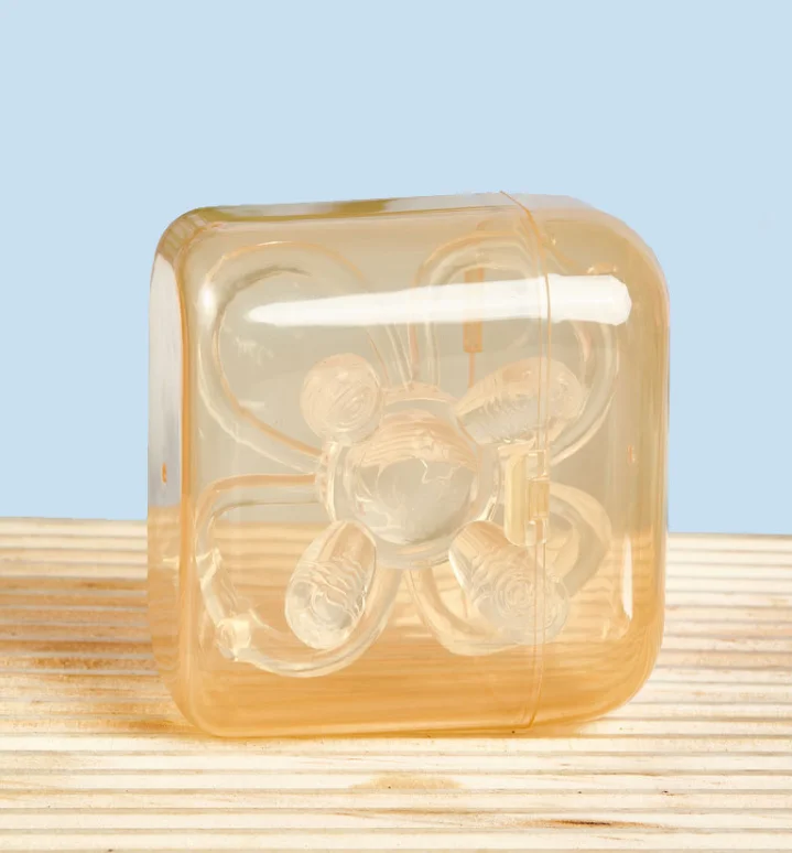 YDS BPA free Silicone new Baby teething toys Sensory push Ball Teethers toy for infants with travel case