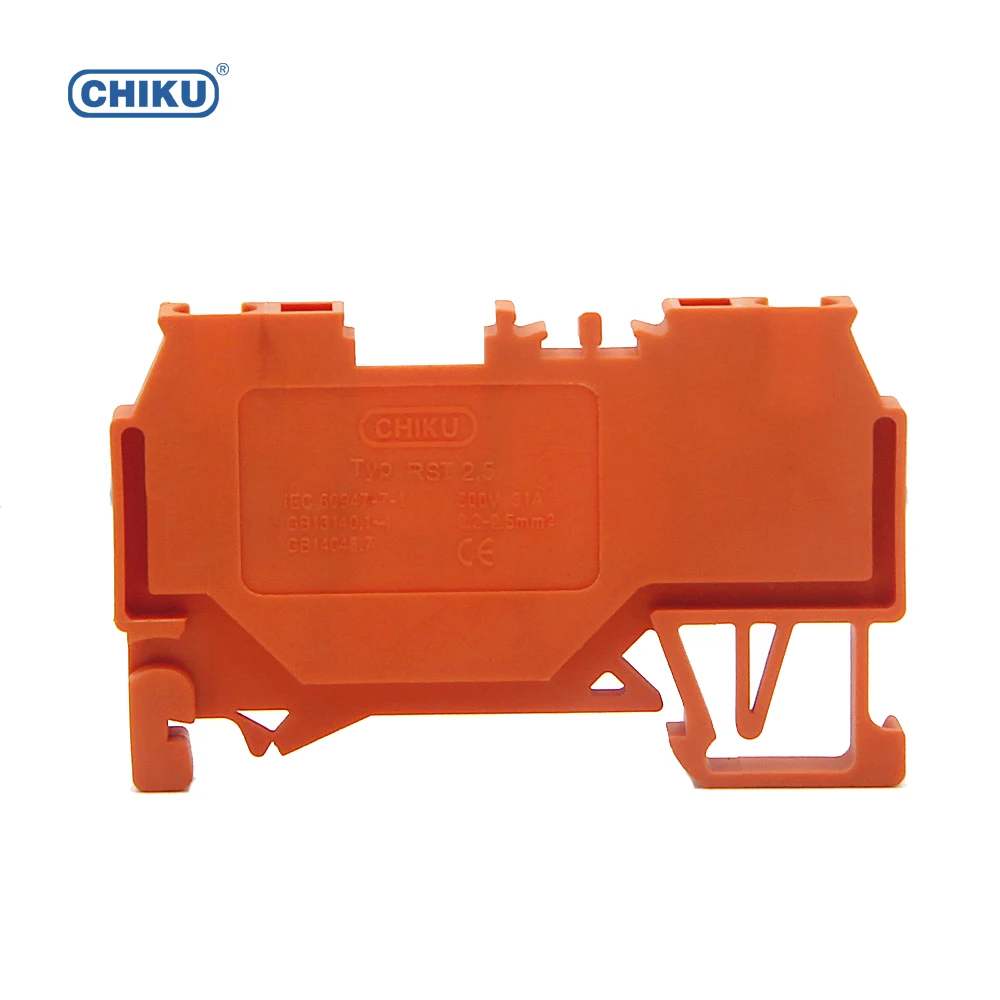 Spring cage din rail terminal block 2.5mm2  31A / 600V