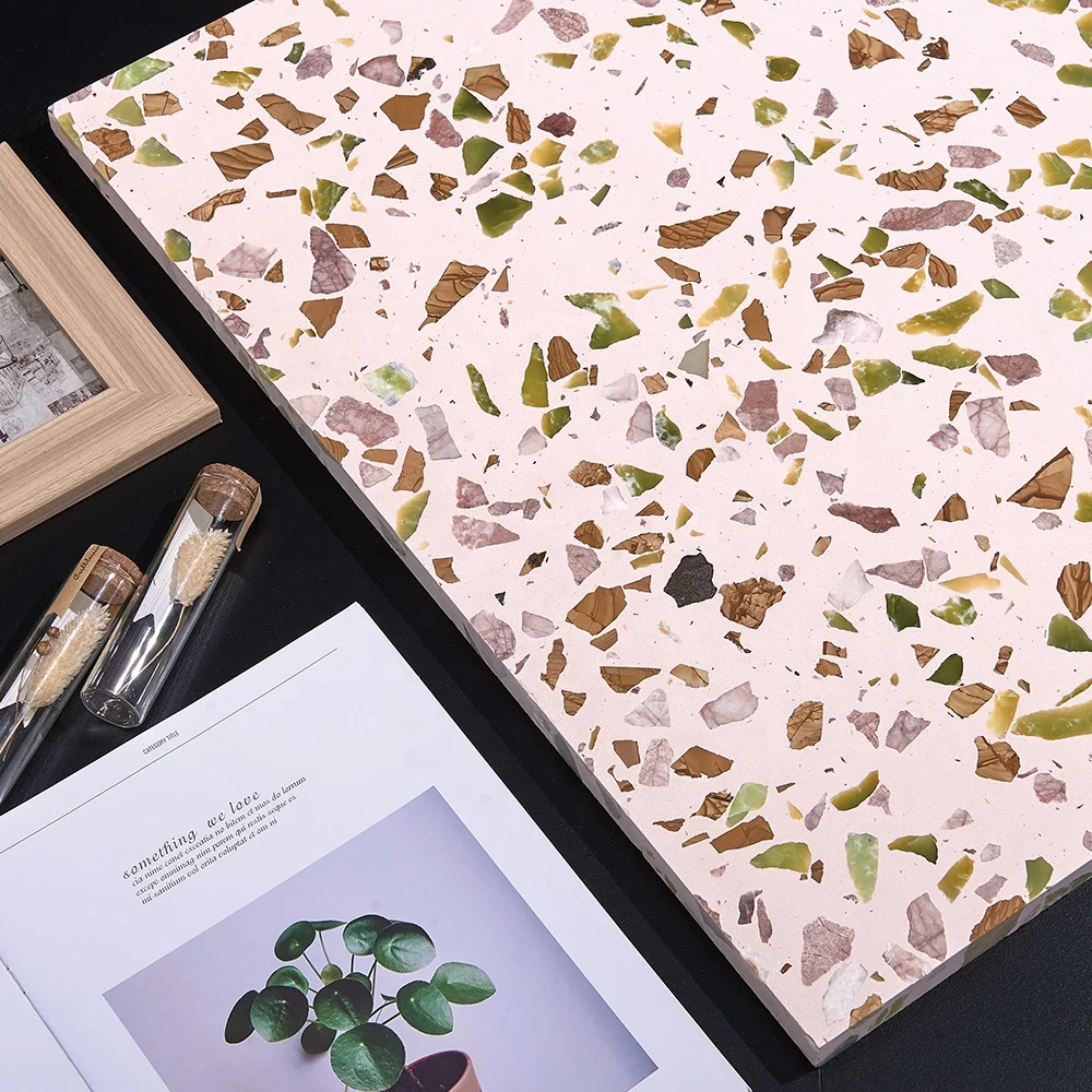 GUIYI C10 competitive price terrazzo slab/indoor and outdoor terrazzo pattern/table top design
