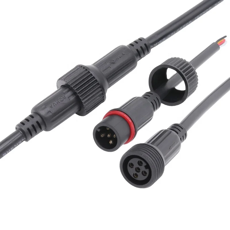 M23 5 pin 5amp мужского и женского пола ip65 светодиодный водонепроницаемый разъем силового кабеля