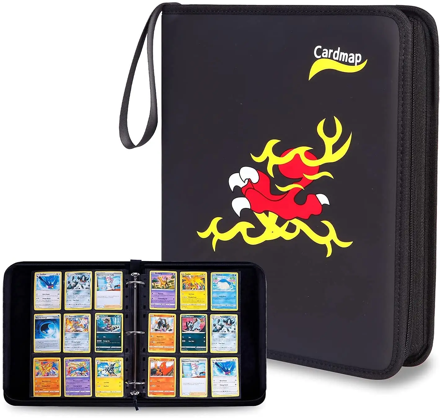 Папка для карт Pokemon вмещает 540 карт с 9 карманами в комплекте