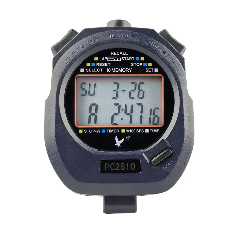 PC2810 двухрядный 10-дюймовый секундомер автоматический бестселлер тренировочный таймер