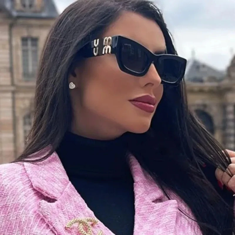 Fashion Rectangle Sunglasses 2024 Women Men Trendy Cat Eye Sun Glasses Female Luxury Brand Designer Shades Eyewear gafas de sol