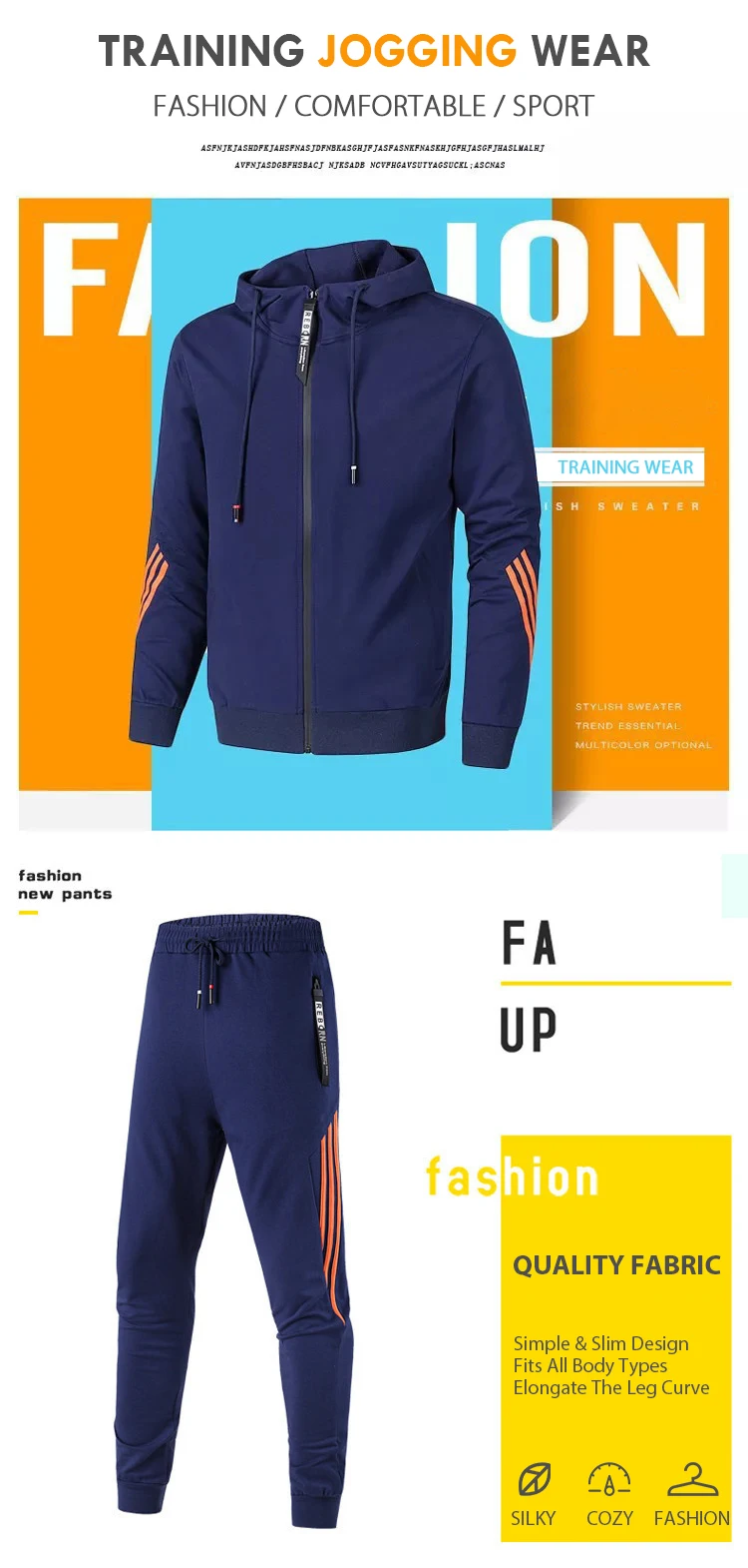 Wholesale Workouts Slim Fit GYM Clothing Two Piece Sportswear Sweatsuit Track Set Running Sport Men Training Jogging Wear Suit