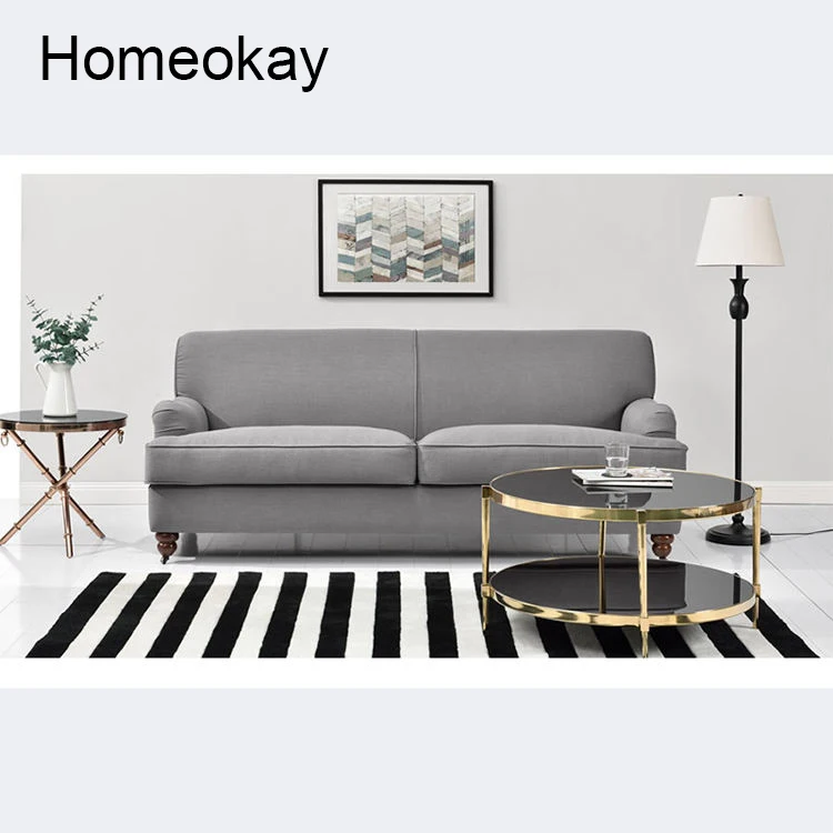 Homeokay Modern luxury designs living room  upholstery fabric two seat sofa