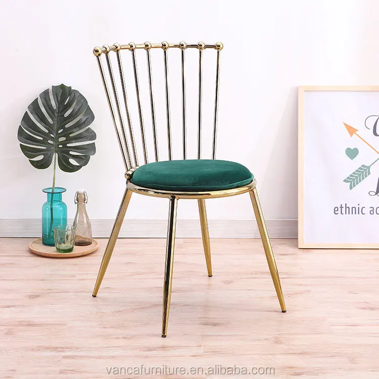 Coffee shop chair  gold metal wire chair wedding chair