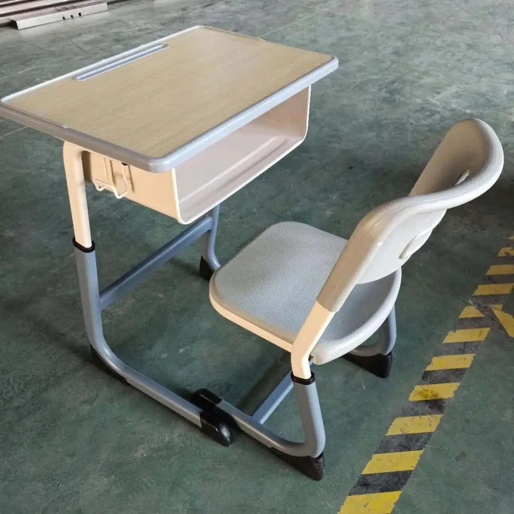 Best-selling school furniture student desk and chair set C-style