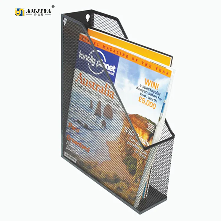 
Wholesale Iron Net Desktop Dack Magazine Rack File File Folder Bookshelf Divider Cabinet Shelf Display and Storage Organizer3006 